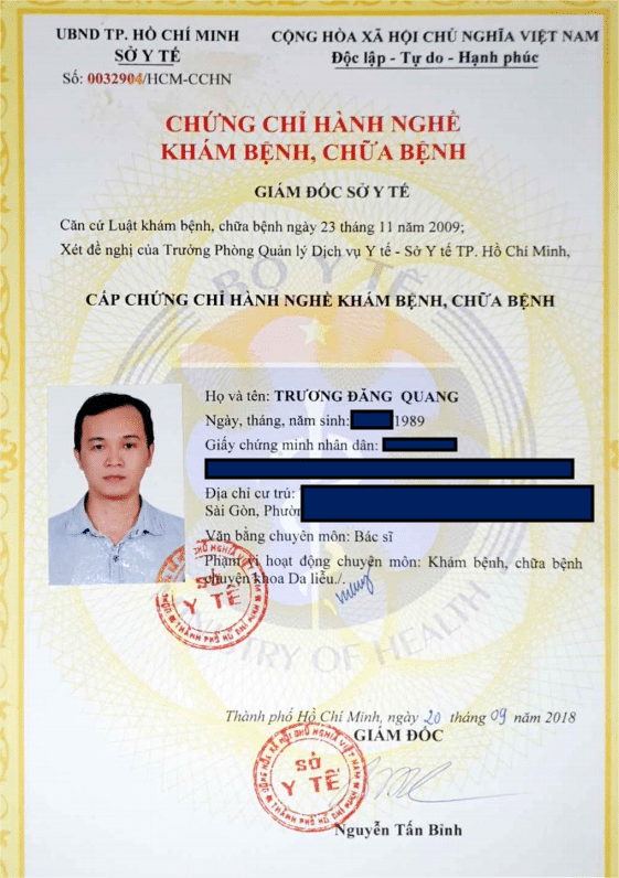 chứng chỉ hành nghề